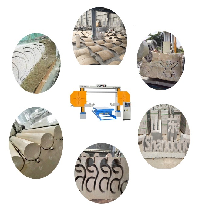 Cnc-2500 CNC πέτρινη τέμνουσα μηχανή καλωδίων για την ειδική μορφή