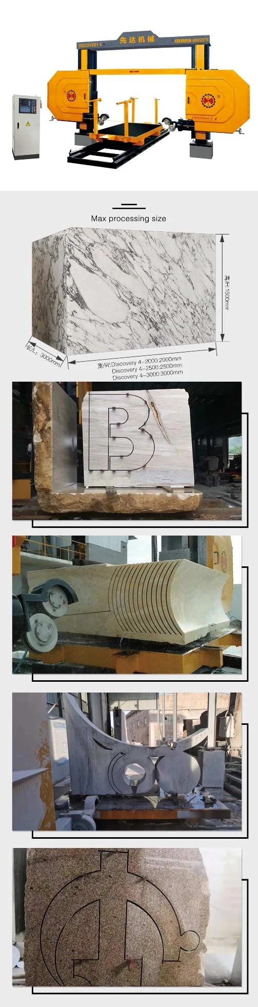  CNC μεγάλος ενιαίος γρανίτης πριονιών γεφυρών διαμαντιών και μαρμάρινη μηχανή φραγμών κοπτών λατομείων πριονιών καλωδίων πέτρινη τέμνουσα