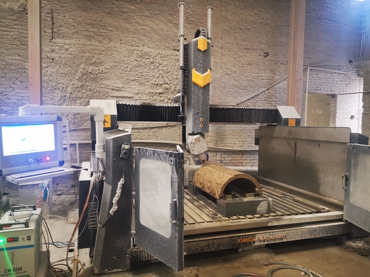 4 Άξονας Arc Slab Column Carving Machine Για Μαρμάρινο Ganite Bulestone Jade Agate