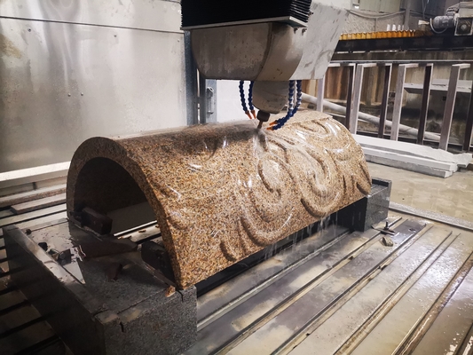4 Άξονας Arc Slab Column Carving Machine Για Μαρμάρινο Ganite Bulestone Jade Agate