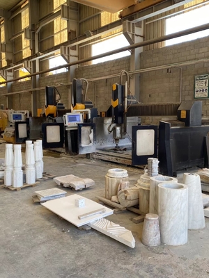 Σταθερή λειτουργία 4 άξονες Arc Slab Column Carving Machine