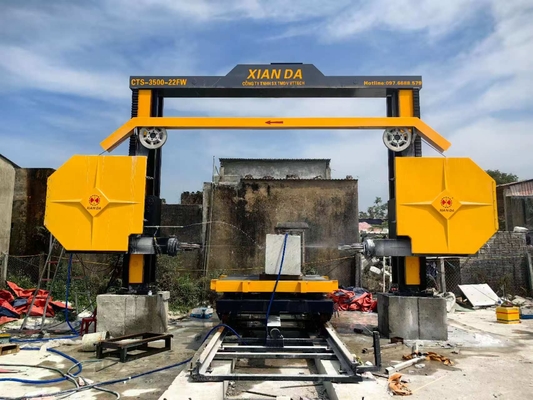 Μηχανή πριονιστικής γραμμής διαμαντιού CNC με 4 τροχούς πτήσης για βιομηχανική κοπή πέτρας