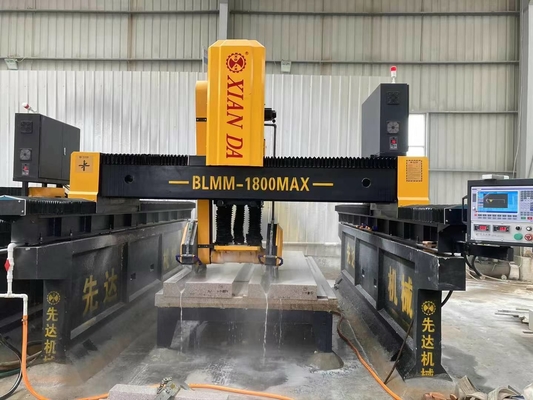 3 άξονες 220V 15kw CNC Bridge Type Linear Cutting and Milling Machine για γρανίτη και μάρμαρο