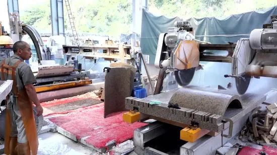 High Accuracy Automatic Two-Slice Stone Edge Cutting Machine for Column Slab Trimming
