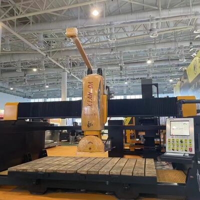 5 άξονας CNC Bridge Saw Stone Cutting Machine Τάλι cutter υψηλής ακρίβειας 32KW 120MM κόψιμο πάχος κιβώτιο ταχυτήτων