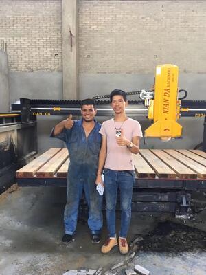 Μηχανή κοπής PLC πέτρας με υπερύθριη γέφυρα Laser Saw, κατάλληλη για επεξεργασία πλακών μαρμάρου και γρανίτη μεγάλης κλίμακας