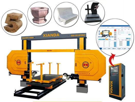 4-άξονας CNC Diamond Wire Saw Machine με 360° Servo-Rotary Table 16-Surface Slideway και 28 Rolling-Wheel Lift για το μαρμάρινο γρανίτη