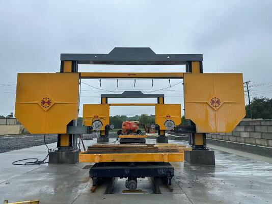 Μηχανή κοπής σύρματος διαμαντιού με έλεγχο PLC και σύγχρονη κίνηση κοχλία για διαίρεση μπλοκ μαρμάρου και γρανίτη 3000×3000×1500 mm