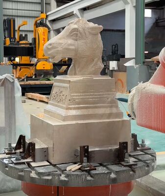 Μηχανή κοπής πέτρας CNC ρομπότ 6 άξων με διασταυρωμένο έλεγχο και βρόχο BT40 για τεχνητή γλυπτική έως 3100 mm