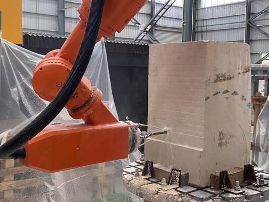 Μηχανή κοπής πέτρας CNC ρομπότ 6 άξων με διασταυρωμένο έλεγχο και βρόχο BT40 για τεχνητή γλυπτική έως 3100 mm