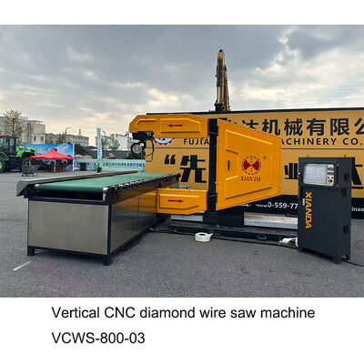 Κατακόρυφο CNC Diamond Wire Saw Machine για τρισδιάστατο προφίλ πέτρας &amp; κοπή μπλοκ