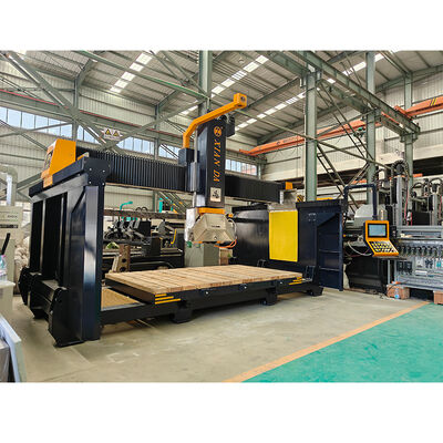 Μηχανή κοπής γεφυρών CNC 5 αξόνων, προώθηση, πριόνι γρανίτη μαρμάρου υψηλής ακρίβειας 900 με περιστροφή 360°