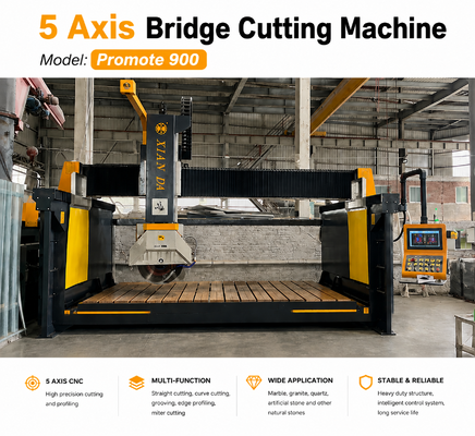 Πριόνι γέφυρας CNC Precision 5 Axis για έργα κοπής μαρμάρου και διακόσμησης πετρών Πορτογαλίας