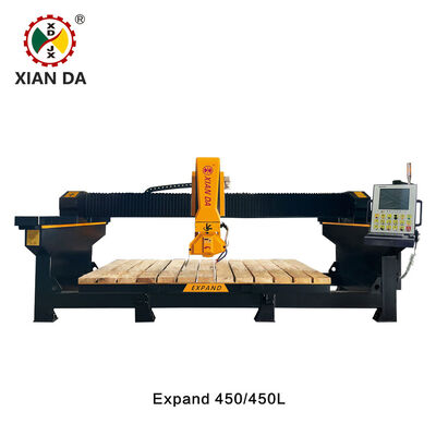 4+1 άξονας CNC Bridge Saw Machine, Granite Marble Quartz Stone Cutting Machine για επεξεργασία σε πάγκο, Xianda Επέκταση 450MC / 450L-MC